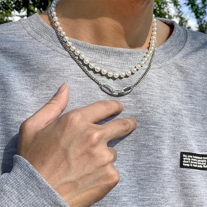 Colar Duplo de Pérola "Chainz" Outerkings® - Outerkings